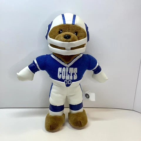 VTG Nanco Indianapolis Colts Play Football Plush Bear NFL Stuffed Animal -  READ Cover