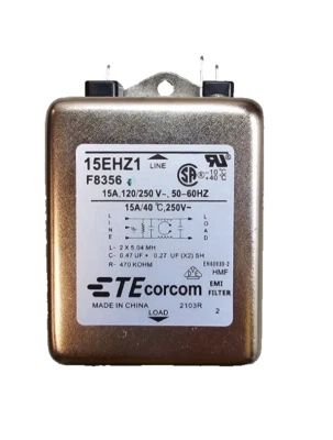 TE Corcom 15EHZ1 F8356 15A 120/250 EMI Filter High Performance - Image 1 of 4