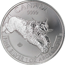 Canada 2017 Predator Series Lynx 1 oz .9999 Fine Silver $5 Coin Bu