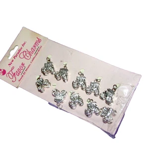 New Paradise PARTY FAVORS 10 silver carriages 5/8 x 5/8 in. (D) - Picture 1 of 5