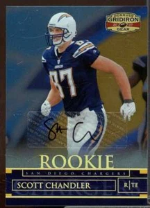 Scott Chandler/100 2007 Donruss Gridiron Gear Rookie Auto Gold Holofoil #185  - Picture 1 of 2
