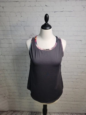 Camiseta sin mangas deportiva Calia by Carrie Underwood para mujer espalda deportiva talla mediana gris floral Foto 1 de 4