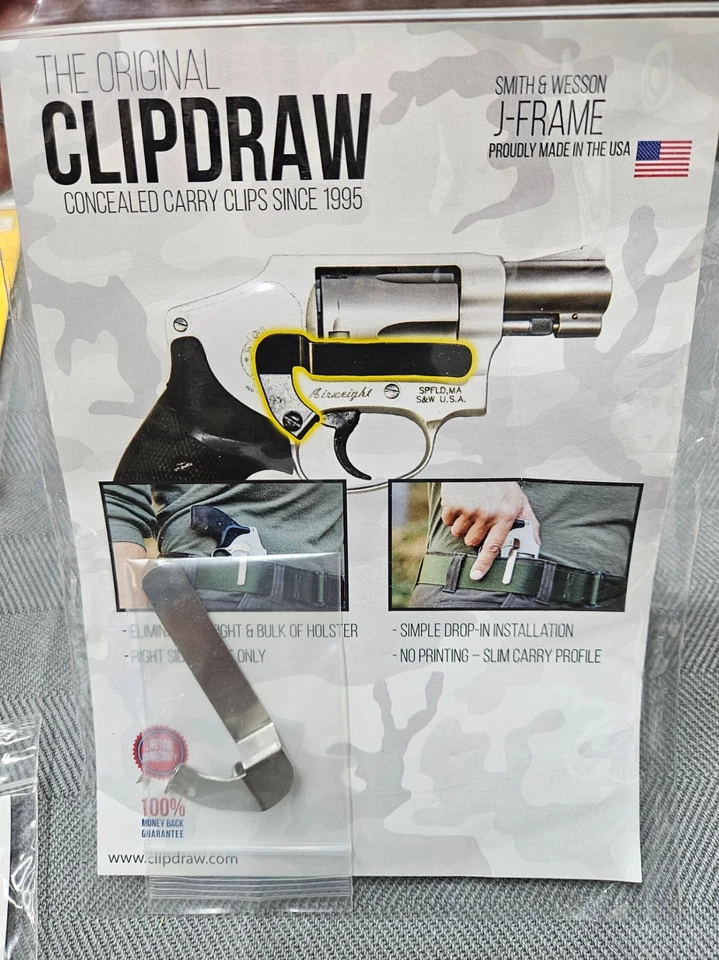 Smith & Wesson Marco J CLIPDRAW Funda Cinturón Clip Cintura Ocultar Llevar Foto 1 de 1