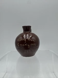 Mini jarra de miel de recuerdo de gres vintage grandes montañas humeantes - Imagen 1 de 8