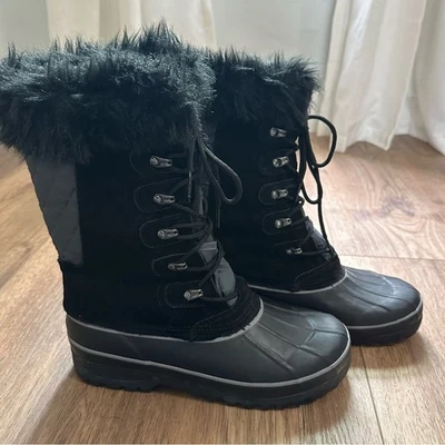 Botas de invierno Khombu Nordic 2 para mujer, cuero, piel sintética, nieve, talla 11 Foto 1 de 4