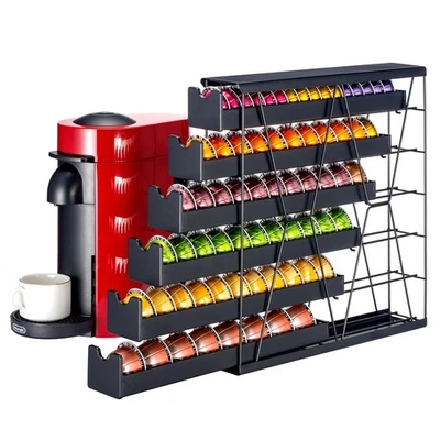 6-Tier Vertuo Pod Holder for Nespresso - 60+ Capsule Max Capacity Metal Rack,... Foto 1 de 4