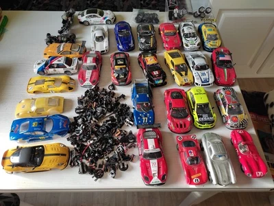 1:32 Carrera Ninco, Reprodukt u.a. 22 Autos + Teile und Karossen Bastelkonvolut - Bild 1 von 4