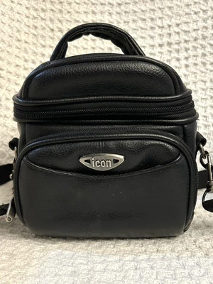 Icon 黑色相机包,带肩带 - 小巧,衬垫多个隔层 — 第 1/4 张图片