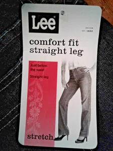 Lee's Denim Stretch Comfort Fit Straight Leg Classic Fit Slimmer Sz. 14 NEW - Picture 1 of 10