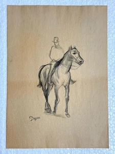 Edgar Degas (Handmade) Drawing on antique paper Signed and Sealed. - Picture 1 of 2