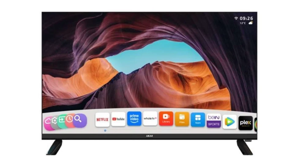 Akai Smart TV 32 Pollici HD Ready LED Whale TV Wi-Fi Classe E Nero AKTV3241WB - Immagine 1 di 1