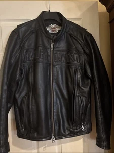 Harley Davidson Reflective Road Warrior Leather Jacket 93138-09VM Men’s L - Picture 1 of 6