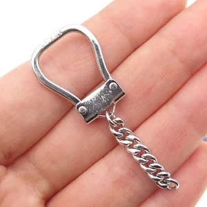 925 Sterling Silber Vintage Schlüsselanhänger Ring Halter - Bild 1 von 8