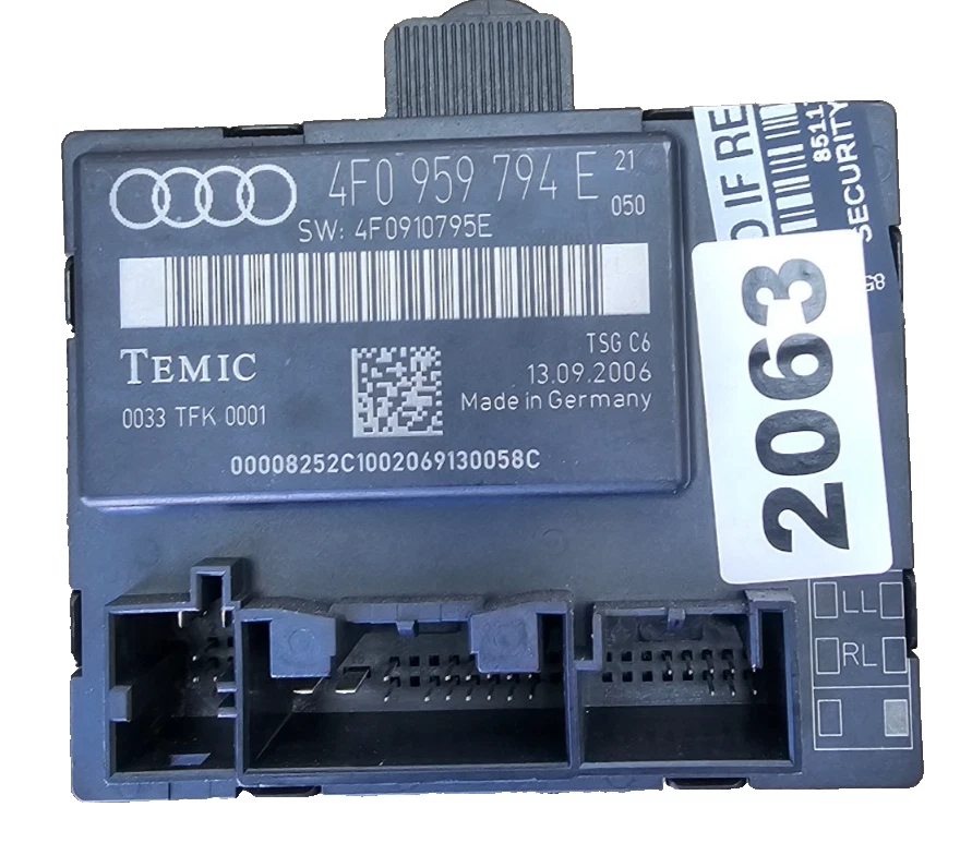 Audi A6 C6 2007 reg. Rear right door control unit 4F0959794E - Image 1 of 1