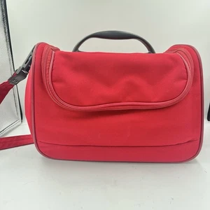 Bolso de hombro organizador de tocador de viaje suave Samsonite rojo H8" L13" w7" - Imagen 1 de 10