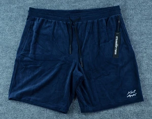 Karl Lagerfeld Shorts Men's XL Blue Velour Comfort Stretch Soft NWT - Picture 1 of 7