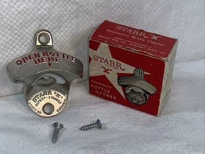 Nos Starr X Stationary Bottle Opener Cast Iron Brown Mfg Co W Germany VA USA Box - Picture 1 of 18
