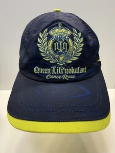 Queen Liliuokalani Canoe Race Cap Mütze Hakenschlaufe blau gelb Ausleger Kona OSFM - Bild 1 von 9