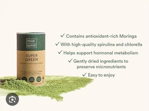 Your Super Green Superfood Smoothie Powder Spirulina Chlorella Antioxidant 5.3oz - Picture 1 of 12
