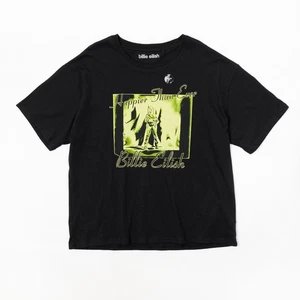 Billie Eilish Happier Than Ever Oversized T-Shirt Black Green Graphic Tee L - Picture 1 of 10