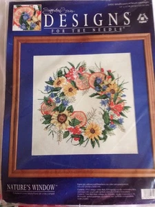 Wildflowers Wreath by Designs for the Needle counted Cross Stitch KIT NIP - Picture 1 of 5