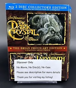 The Dark Crystal Labyrinth Slipcover Blu-Ray Slipcover Only Brian Froud No Discs - Imagen 1 de 8
