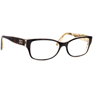 Dolce & Gabbana Eyeglasses DG 3204 2841 Havana/Peach Flowers Italy 53[]16 140 - Picture 1 of 6