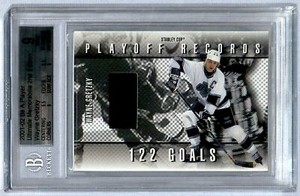 2001-02 BAP Ultimate Memorabilia Playoff Records Wayne Gretzky Jersey #NNO BGS 9