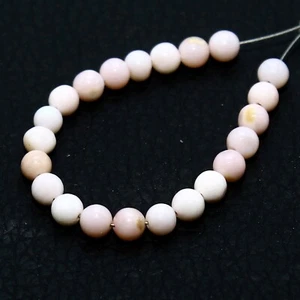 Cuentas redondas lisas de ópalo rosa briolette piedras preciosas sueltas naturales para hacer joyas - Imagen 1 de 5