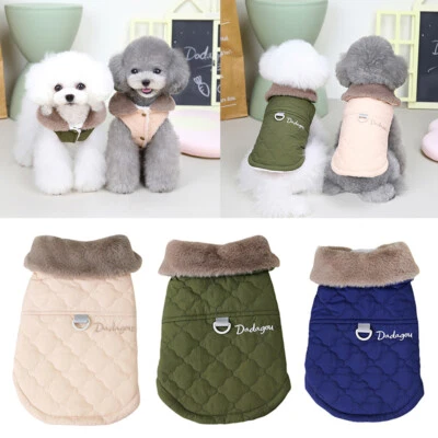 Pet Dog Vest Jacket Warm Waterproof Clothes Winter Padded Coat Small/Large US - Image 1 of 4