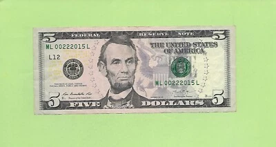 2013 $5  ML 0022 2015 K .... 2013 $5  ML-L               FRN - Image 1 of 2