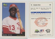 1991 Classic Best Cedar Rapids Reds Amador Arias (Name Spelled Amadoz) #16
