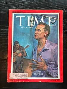 Vintage 1959 TIME Magazine ~ Harry Belafonte Cover Artwork ~ Schwarze Musikgeschichte - Bild 1 von 2