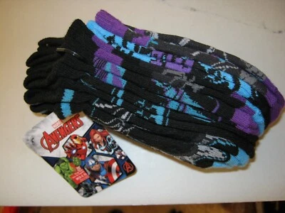 MARVEL Avengers BLACK PANTHER New no show socks 6 pair pkg boys girls size 9-2.5 - Image 1 of 4