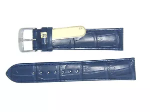 DI-Modell Genuine Louisiana Leather 20 mm BLUE NAVY Watch Band Strap WELLINGTON - Picture 1 of 2