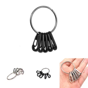 For Alloy Carabiner Clip Snap Hook Small Keyring Camping Outdooor Sports Tool - Picture 1 of 13