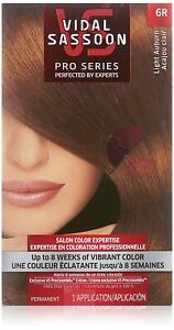 Vidal Sassoon Permanent Hair Color 6R Light Auburn, 
