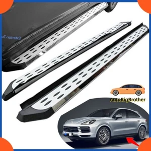 Running Boards Side Steps Nerf Bar Fits for Porsche Cayenne 2018+ 2021 2022 2023 - Foto 1 di 14