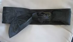 ARMAND VENTILO: WIDE EMBROIDERED LEATHER BELT – SIZE M - Picture 1 of 16