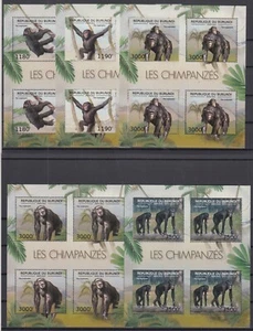 PK25913/ BURUNDI – MONKEYS – 2012 MINT MNH BLOCKS - RARE - Picture 1 of 1