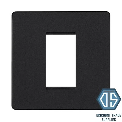 BG Evolve mattschwarz PCDMBEMS1B quadratisches Euro-Modul Frontplatte 1 Modul