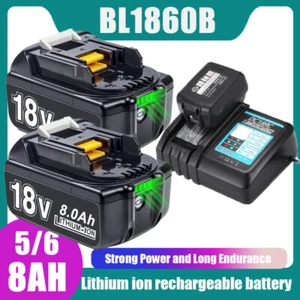 For Makita 18V 6.0Ah 8.0Ah BL1860B LXT Li-Ion Battery / Charger BL1830B BL1840B - Picture 1 of 27