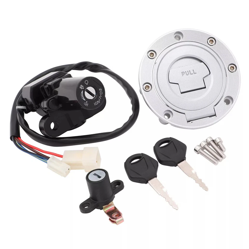 Juego de bloqueo de asiento con tapa de gasolina de combustible para FZ6R 2004-17 MT07 MT09 2018-2020 Foto 1 de 4