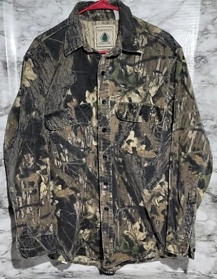 Vtg Northwest Territory Men's Camo Fleece Button Front Shirt. Large. Cotton.... - Image 1 of 4