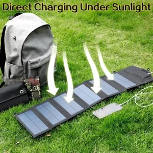 20W Foldable Solar Panel Charger - IP65 Waterproof USB 5V for Camping Hiking - Picture 1 of 6