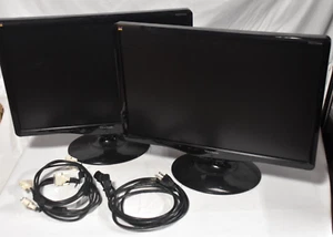 ViewSonic VA2232wm-LED 22" Flat Screen Monitor Set of 2 and Cables - TESTED - Picture 1 of 14
