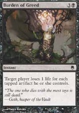 BURDEN OF GREED FOIL Darksteel MTG Magic the Gathering Cards DJMagic