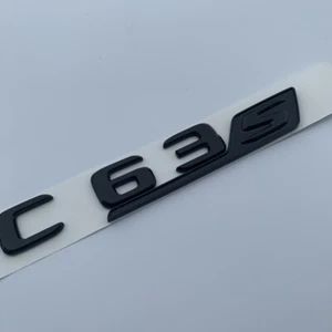 C63S V8 Biturbo Glossy Black Letter Emblem Badge for MB C63 Sedan AMG W205 - Picture 1 of 3