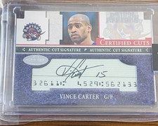 Vince Carter 2001 Fleer Check Auto Autograph Raptors 🏀