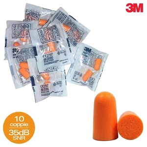 TAPPI PER ORECCHIE 10 PAIA DORMIRE 3M 1100 ANTIRUMORE 35dB LAVORO STUDIARE - Imagen 1 de 2